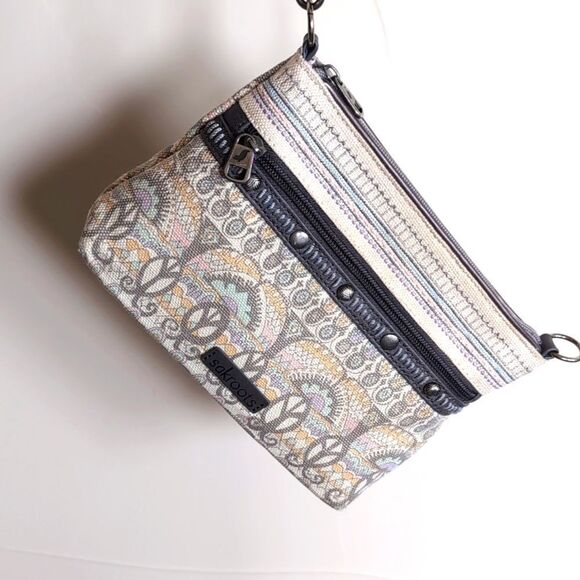 Sakroots Mini Campus One World Brown Faux Leather Convertible Straps/ Cr… - Picture 12 of 14